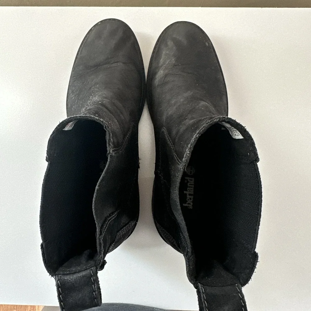 Timberland Womens Courmayeur Valley Chelsea Boot Size 7 Black Chunky Grunge
